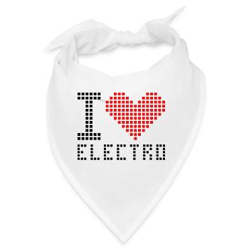 I heart love electro - Bandana - Weiß - Vorne