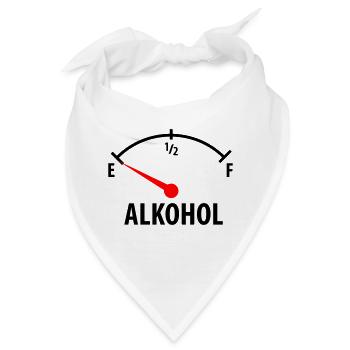 Alkohol Tacho - nüchtern - Bandana - Weiß - Vorne
