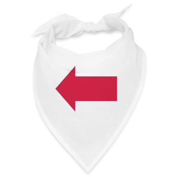 Pfeil Links - Bandana - Weiß - Vorne