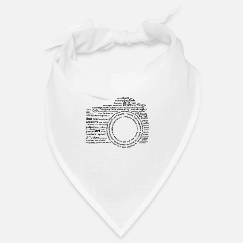 Camera Typography Black Bandana