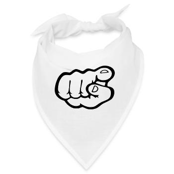 Finger Punkt - Bandana - Weiß - Vorne