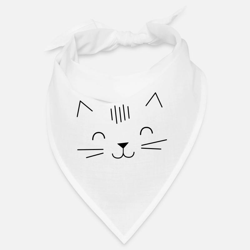 smiley chat - Bandana - blanc