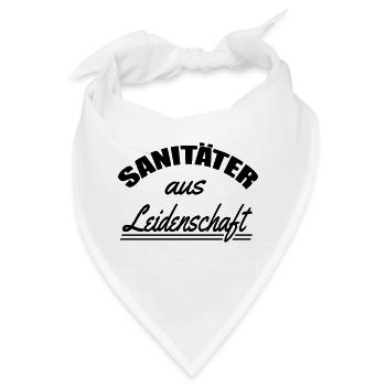 Sanitäter aus Leidenschaft - Bandana - Weiß - Vorne