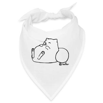 Lazy Cat - Bandana - Weiß - Vorne