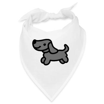 Niedlicher Hund - Bandana - Weiß - Vorne