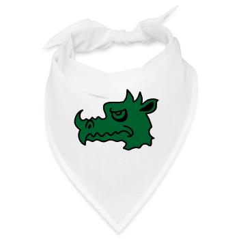 Böser Drachen - Bandana - Weiß - Vorne