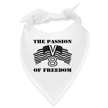 V8,Muscle-Car,Werkstatt,Garage,Auto,Freedom(25) - Bandana - Weiß - Vorne