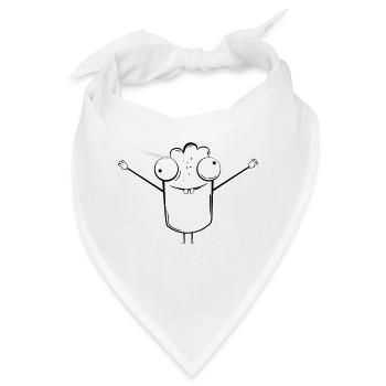 Crazy Figur Comic - Bandana - Weiß - Vorne