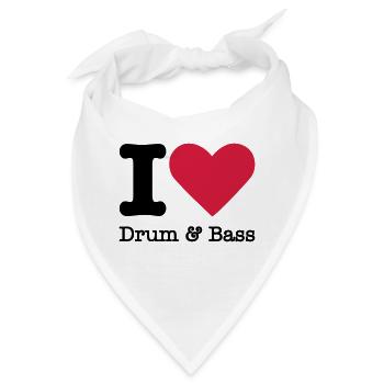 I Love Drum & Bass - Bandana - Weiß - Vorne