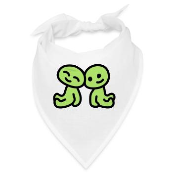 Freundschaft - verliebt - Bandana - Weiß - Vorne