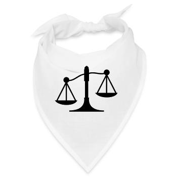 lawyer scales profession - Bandana - Weiß - Vorne
