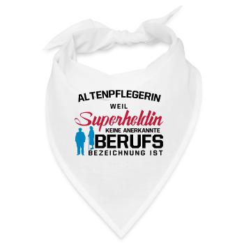 Altenpflegerin - Bandana - Weiß - Vorne