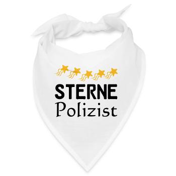 Sterne Polizist Geschenk - Bandana - Weiß - Vorne