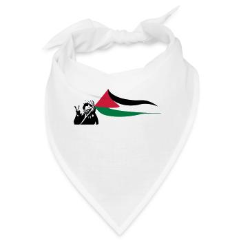 Free Palestine - Bandana - Weiß - Vorne