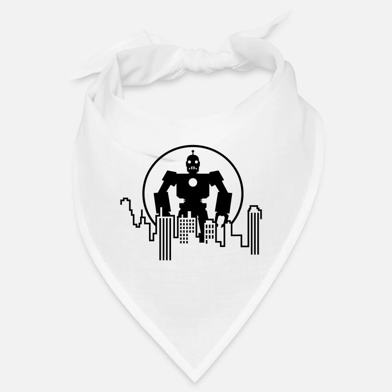Robot Skyline – Sci-Fi Android Silhouette Shirt Bandana