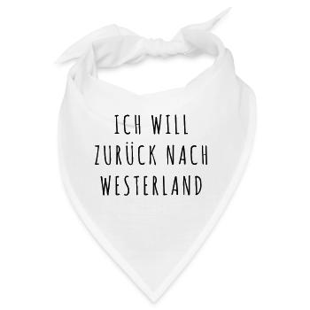 Ich will zurück nach Westerland - Bandana - Weiß - Vorne