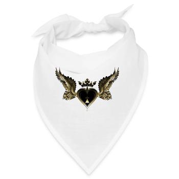 breizh Herzen Hermine Bretonischen Krone - Bandana - Weiß - Vorne