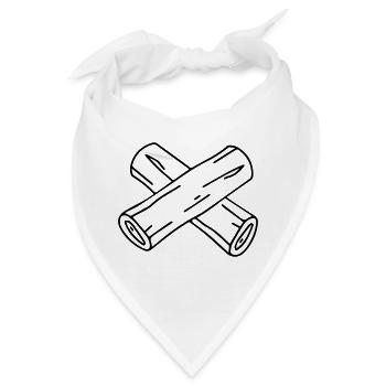 Achtung Vollpfosten - Bandana - Weiß - Vorne