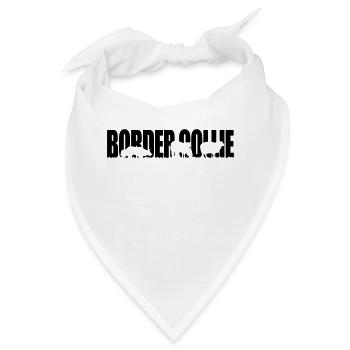 BORDER COLLIE WORKING DOG Wilsigns Hundemotiv Hund - Bandana - Weiß - Vorne