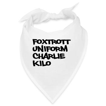 fuck Geschenk - Bandana - Weiß - Vorne