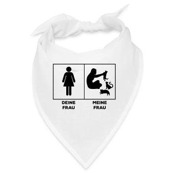 deine frau meine frau - Bandana - Weiß - Vorne