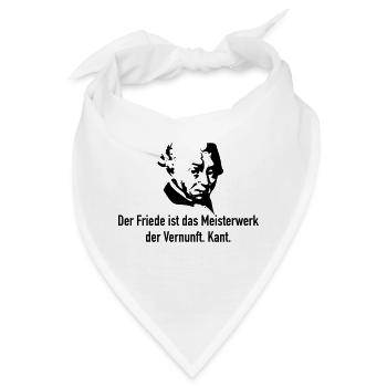 Kant: Der Friede ist das Meisterwerk der Vernunft - Bandana - Weiß - Vorne