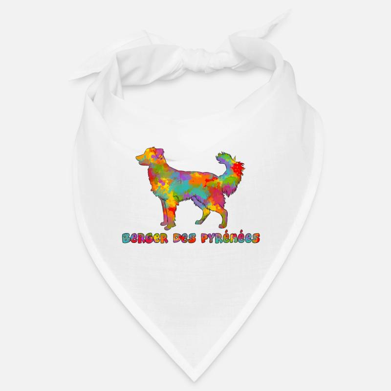 Berger des Pyrénées Face Rase Multicolore Bandana