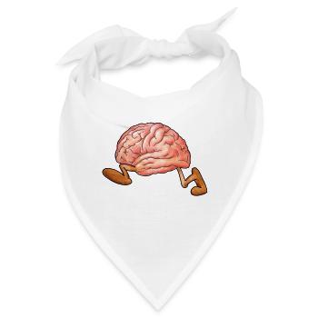 Rennendes Hirn - Bandana - Weiß - Vorne