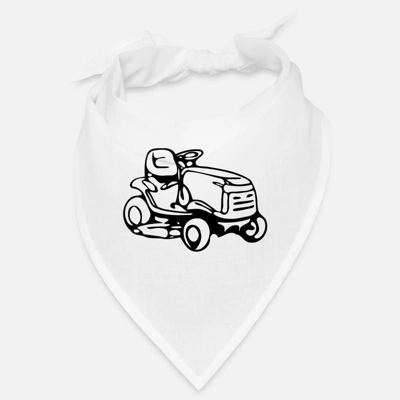 mowing machine - Bandana - white