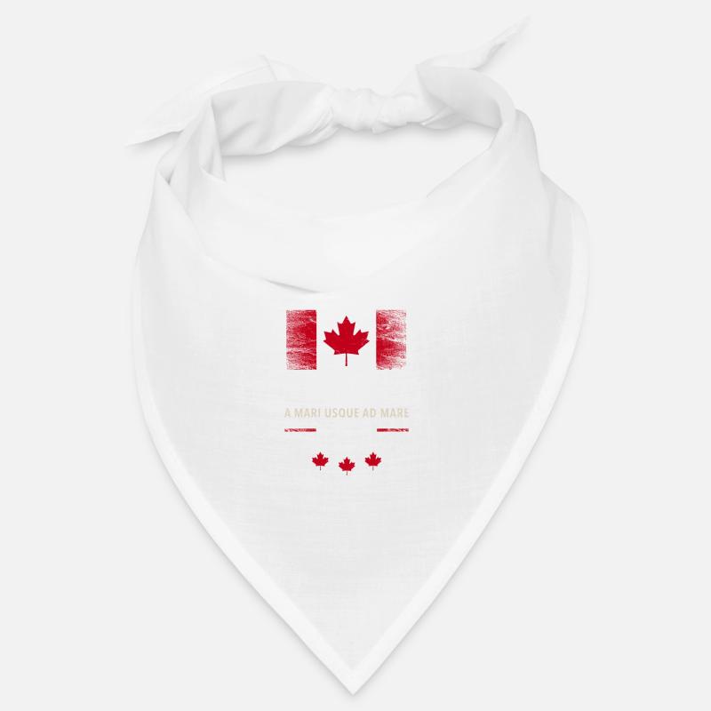 drapeau drapeau à la feuille d'érable d'érable Canada 2 - Bandana - blanc