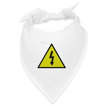 Elektrizität Gefahrensignal - Bandana - Weiß - Vorne