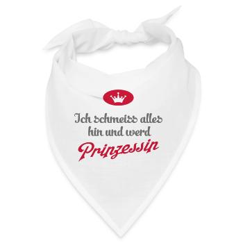 Prinzessin - Bandana - Weiß - Vorne