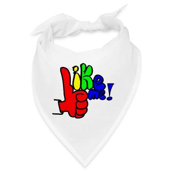 like me Regenbogen - Bandana - Weiß - Vorne
