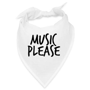 Music please - Bandana - Weiß - Vorne