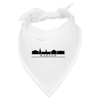 warschau Skyline - Bandana - Weiß - Vorne