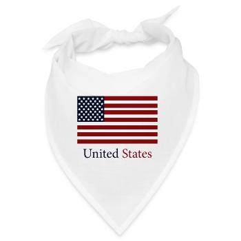 Flagge der Vereinigten Staaten - Bandana - Weiß - Vorne