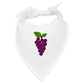 Trauben - Bandana - Weiß - Vorne