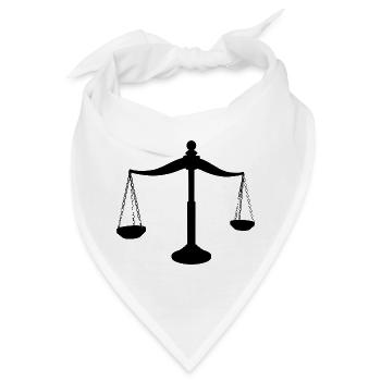 rechtsanwalt anwalt lawyer judge richter law justi - Bandana - Weiß - Vorne