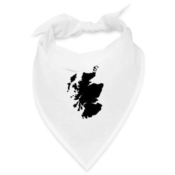 Schottland-Karte - Bandana - Weiß - Vorne