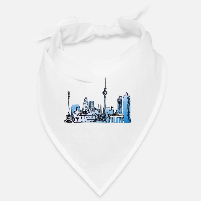 Berlin gezeichnet - Bandana - Weiß