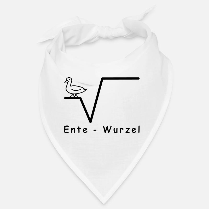 Mathe Ente Wurzel Schule, Uni Witze Text - Bandana - Weiß
