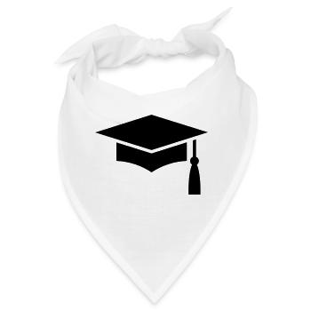 Graduation Cap - Bandana - Weiß - Vorne