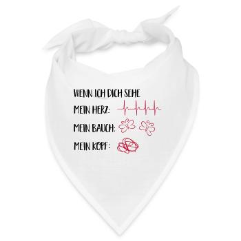 verliebt - Bandana - Weiß - Vorne