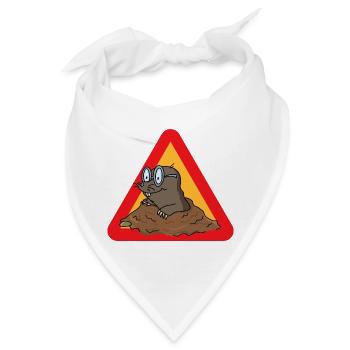 Maulwurf - Bandana - Weiß - Vorne
