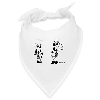 Matrechi ist verliebt - Bandana - Weiß - Vorne
