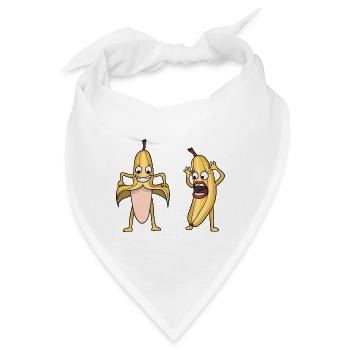 Banane Enthüllung Lustig Geschenk - Bandana - Weiß - Vorne