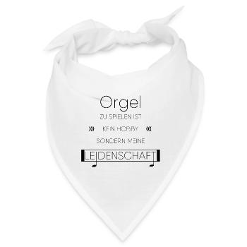 Orgel Instrument Geschenk - Bandana - Weiß - Vorne