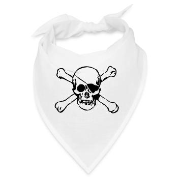 piraten - Bandana - Weiß - Vorne