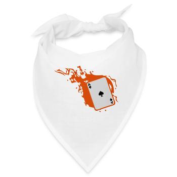 Karten-Poker-Karte als Flamm pique1 - Bandana - Weiß - Vorne