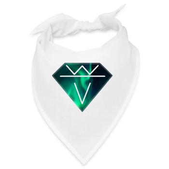 Kristall Polarlicht Diamant Grün Smaragd - Bandana - Weiß - Vorne